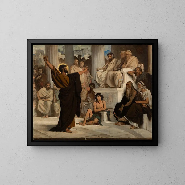 Saint Paul l'Aropagite - Édouard Bernard Debat-Ponsan — gerahmtes Bild an der Wand