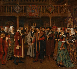 Die Aufnahme von Quentin Metsys in die Zunft der St. Lukas in Antwerpen - Édouard De Jans — Ansicht des Kunstwerks
