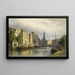Le Singel à Amsterdam, vue vers la Monnaie - Eduard Alexander Hilverdink — gerahmtes Bild an der Wand