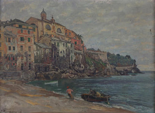 Stadt italienisch am Meer - Eduard Ameseder — Ansicht des Kunstwerks