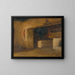 Innenansicht eines Cottages - Eduard Ballo — gerahmtes Bild an der Wand
