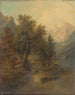 Alpenlandschaft mit einem Boot - Eduard Böhm — Ansicht des Kunstwerks