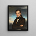 Portrait eines Edelmanns - Eduard Friedrich Leybold — gerahmtes Bild an der Wand