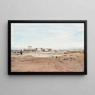 Eduard Hildebrandt - A view of Baalbek in the Lebanon.webp
