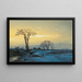 Krähen in einer offenen Winterlandschaft - Eduard Hildebrandt — gerahmtes Bild an der Wand