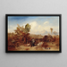Landschaft mit schwarzen Personen - Eduard Hildebrandt — gerahmtes Bild an der Wand