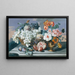 Blumen und Früchte - Eduard Hirschler — gerahmtes Bild an der Wand