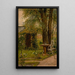 Garten mit einem Tisch - Eduard Majsch — gerahmtes Bild an der Wand