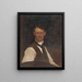 Selbstporträt in weißem Hemd - Eduard Putra — gerahmtes Bild an der Wand
