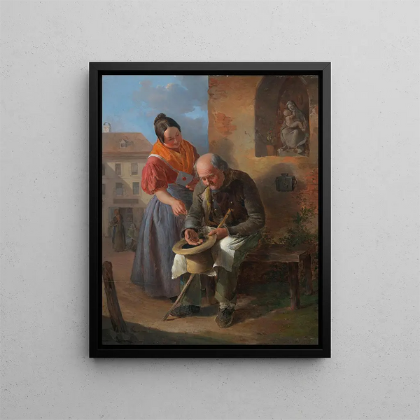Der letzte Centime - Eduard Ritter — gerahmtes Bild an der Wand