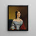 Portrait einer Dame - Eduard Swoboda — gerahmtes Bild an der Wand