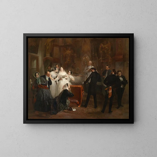 Die Verlobte - Eduard Swoboda — gerahmtes Bild an der Wand