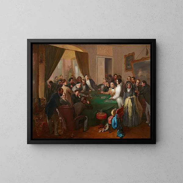 Va banque - Eduard Swoboda — gerahmtes Bild an der Wand