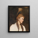 Frau in Profil mit einer goldenen Mütze - Eduard Veith — gerahmtes Bild an der Wand