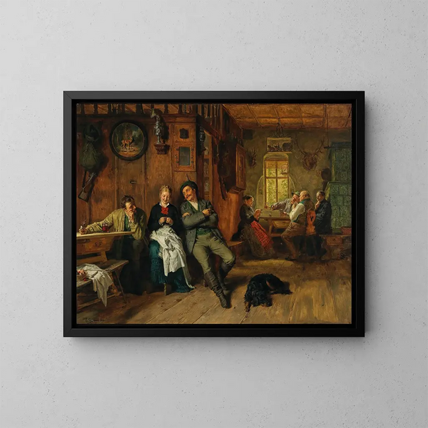 Enfouissement - Eduard von Grützner — gerahmtes Bild an der Wand