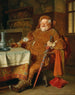 Falstaff mit Schwert, Weinkelch und Glas - Eduard von Grützner — Ansicht des Kunstwerks