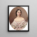 Portrait von Françoise de Bragance, Prinzessin von Brasilien - Eduardo De Lobo De Moira — gerahmtes Bild an der Wand