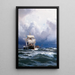 L'Amiral Brown arriving at the port - Eduardo de Martino — gerahmtes Bild an der Wand