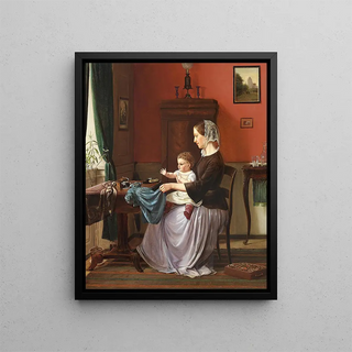 Edvard Bentzen - Interir fra et borgerhjem 1861.webp