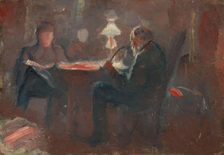 Edvard Munch - Around the Paraffin Lamp.webp
