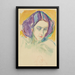 Kopf einer Frau - Edvard Munch — gerahmtes Bild an der Wand