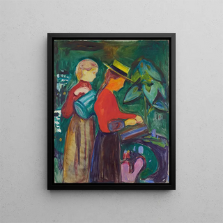 Edvard Munch - Girls watering Flowers The Linde Frieze.webp