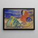 Melancholie, weinende Frau am Strand - Edvard Munch — gerahmtes Bild an der Wand