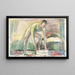 Mann nackt beim Waschen der Füße - Edvard Munch — gerahmtes Bild an der Wand