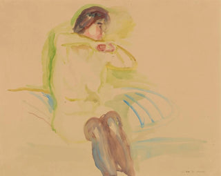 Frau sitzend nackt - Edvard Munch — Ansicht des Kunstwerks