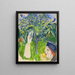 Zwei Frauen im Garten - Edvard Munch — gerahmtes Bild an der Wand