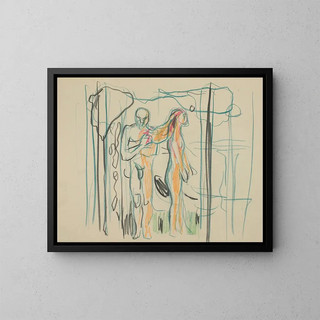 Ohne Titel 21 - Edvard Munch — gerahmtes Bild an der Wand