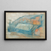 Dorf am Meer - Edvard Munch — gerahmtes Bild an der Wand
