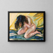 Nackt weinend - Edvard Munch — gerahmtes Bild an der Wand