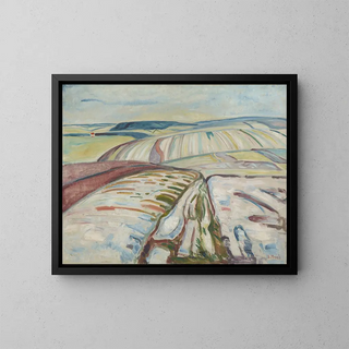 Winter in Elgersburg - Edvard Munch — gerahmtes Bild an der Wand