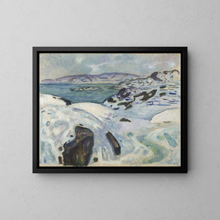 Winter am Fjord - Edvard Munch — gerahmtes Bild an der Wand
