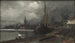 Vue de la ville avec port, étude - Edvard Persus — Ansicht des Kunstwerks