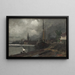 Vue de la ville avec port, étude - Edvard Persus — gerahmtes Bild an der Wand