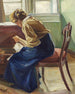 Innenraum mit sitzender Frau - Edvard Weie — Ansicht des Kunstwerks
