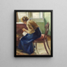 Innenraum mit sitzender Frau - Edvard Weie — gerahmtes Bild an der Wand