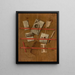 Trompe-l'œil au journal aux lettres et aux peignes - Edwaert Collier — gerahmtes Bild an der Wand