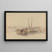 Bateaux de pêche au mouillage - Edward Angelo Goodall — gerahmtes Bild an der Wand