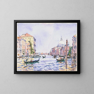 Nachmittags in Venedig am Canal Grande - Edward Darley Boit — gerahmtes Bild an der Wand