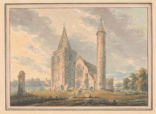 Kathedrale von Brechin und Rundturm, Forfarshire, Schottland - Edward Dayes — Ansicht des Kunstwerks