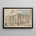 Kirche Saint-Paul Covent Garden nach dem Brand - Edward Dayes — gerahmtes Bild an der Wand