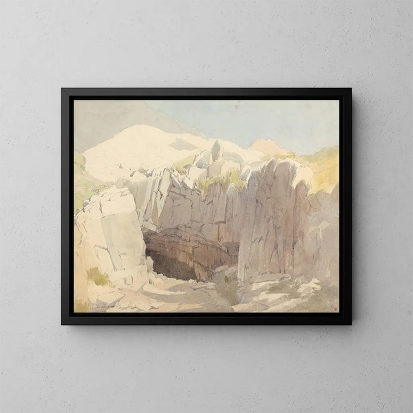 Studie der Felsen bei Mumbles - Edward Duncan — gerahmtes Bild an der Wand