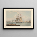 Le Mary Joshua Collings maître entrant dans le port de La Valette sur l'île de Malte le 5 décembre 1835 - Edward Duncan — gerahmtes Bild an der Wand