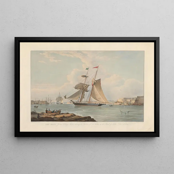 Edward Duncan - The Mary Joshua Collings Master Entering the Harbour of La Valletta in the Island of Malta Dec 5 1835.webp