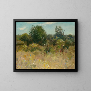 Unser hinterer Garten, als ich jung war - Edward Emerson Simmons — gerahmtes Bild an der Wand