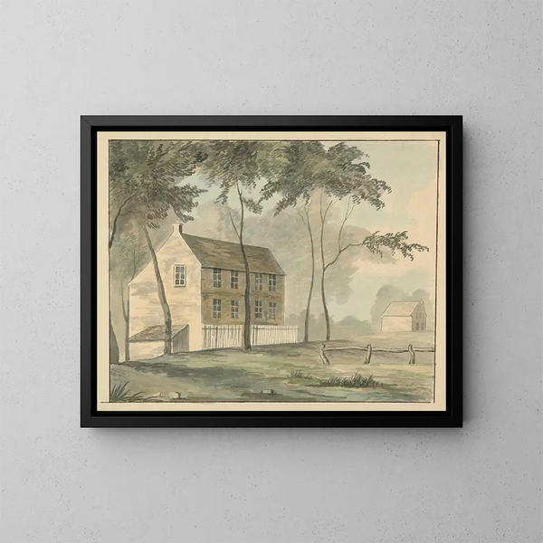 Landhaus - Edward Francis Burney — gerahmtes Bild an der Wand