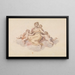 Mutter und Kinder sitzen auf einer Wolke - Edward Francis Burney — gerahmtes Bild an der Wand